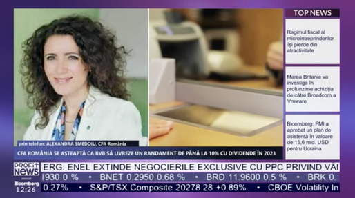 PROFIT NEWS TV Alexandra Smedoiu, CFA România: Există o încredere că societățile listate vor reuși să capitalizeze această inflație. Companiile din energie vor rămâne pe radarul investitorilor