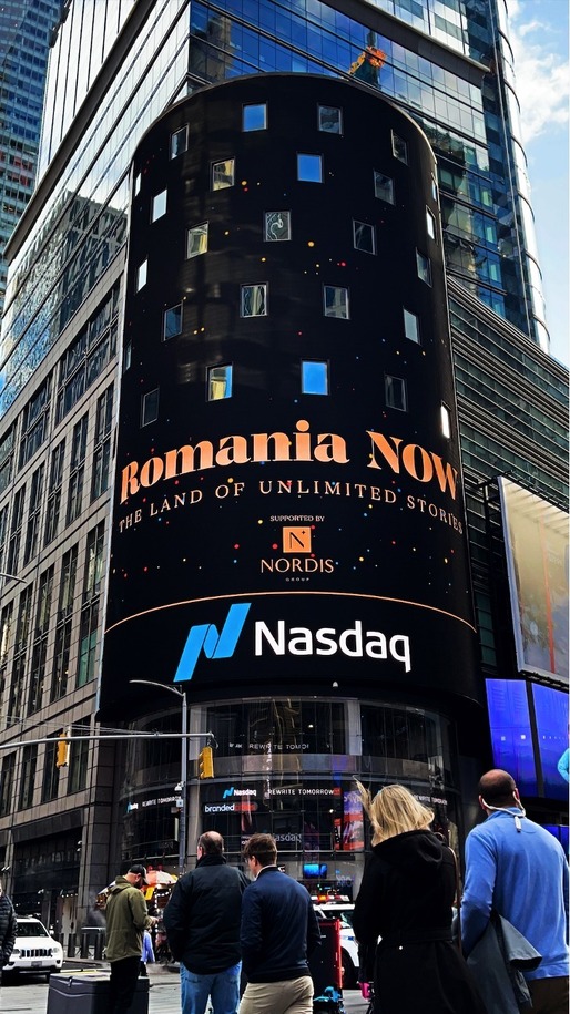 FOTO De Ziua Națională, Nordis Group oferă un cadou României: Inițiativa Romania NOW, vizibilă pe cele mai mari ecrane din lume