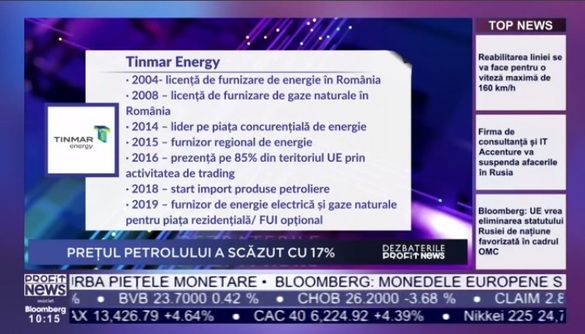 Dezbaterile PROFIT NEWS TV - Gabriela Bodron, director al Departamentului Juridic Tinmar Energy: Plafonarea prețurilor la energie de la 1 aprilie va afecta în mod nelimitat bugetul de stat. Stabilizarea implică o intervenție mai redusă a statului