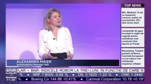 PROFIT NEWS TV Maratonul de Educație Financiară – Alexandra Maier, Sustainability Manager ING Bank România: E foarte importantă informarea, să oferi o claritate destul de mare a ceea ce aduci pe piață. 7 din 10 români rămân fără bani la finalul lunii