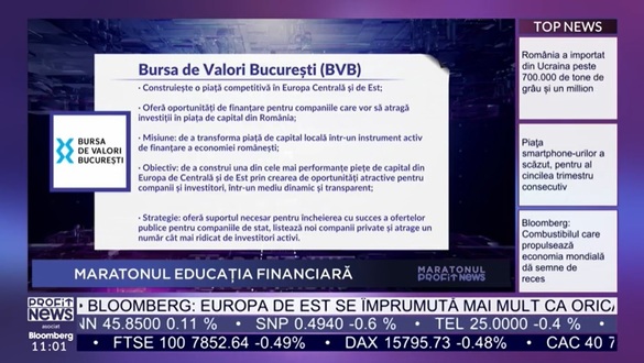 PROFIT NEWS TV Maratonul de Educație Financiară - Remus Dănilă, BVB: Creșterile mici și constante nu fac știrile, dar reprezintă identitatea bursei
