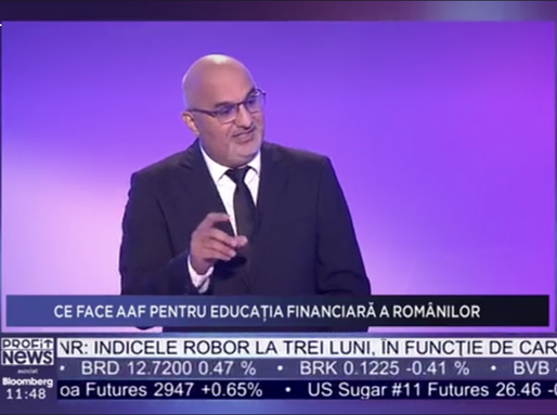 PROFIT NEWS TV Maratonul de Educație Financiară - Pascu, AAF: Gestionăm 9,5 miliarde de euro pentru mai mult de 480.000 de investitori. Interesul pentru plasamentele în fondurile de investiții este în creștere 