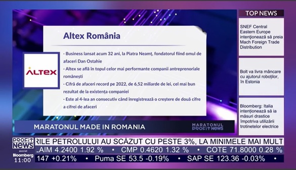 VIDEO - PROFIT NEWS TV Maratonul Made in Romania - Altex: Vom deschide 10 magazine în partea a doua a anului. Nu cred că vom vedea în acest an o creștere a pieței, nu cel puțin în privința volumelor