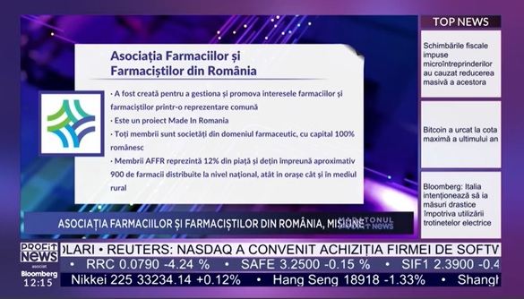 VIDEO - PROFIT NEWS TV Maratonul Made in Romania – AFFR: Farmacistul nu trebuie să facă vânzare, ci consiliere. Fiecare farmacie are secretele ei