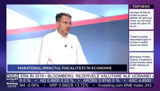 PROFIT NEWS TV Maratonul Fiscalității - Președintele Camerei Consultanților Fiscali: Premieră după mulți ani. Măsurile Guvernului bulversează atât bugetarii, cât și mediul privat. Deficitul ar trebui să fie măcar 5,5%  

 