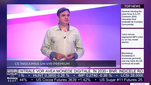 VIDEO PROFIT NEWS TV Maratonul Vinului - Florin Bejan, acționar Vinexpert: Tendințe de consum: crește interesul pentru categoria premium, vinurile slab alcoolizate și moderația