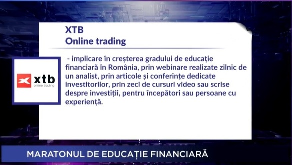 VIDEO PROFIT NEWS TV - Maratonul de Educație Financiară. XTB: Este recomandată o “dietă echilibrată” pentru investitori. Cel mai bun moment pentru achiziții la bursă: ieri