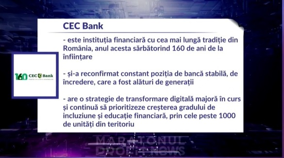VIDEO PROFIT NEWS TV - Maratonul de Educație Financiară. Adina Elena Călin, CEC Bank: Strategia e să fim printre principalele bănci pentru economisire. Ne digitalizăm, dar menținem și produsele destinate seniorilor și agențiile din rural 
