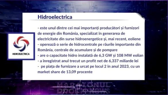 VIDEO PROFIT NEWS TV - Maratonul Energiei. CEO-ul Hidroelectrica anunță investiții de 1,5 miliarde de euro în activele de bază, dar nu numai. Proiect-pilot hibrid de stocare pe baterii
