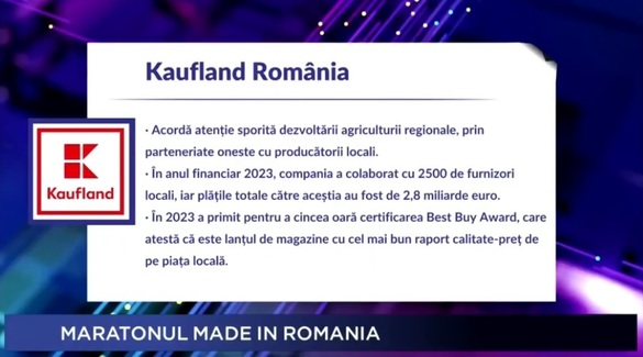 VIDEO Profit News TV - Maratonul Made in Romania. Director Kaufland: Generăm direct și indirect 2,5% din totalul locurilor de muncă active în România