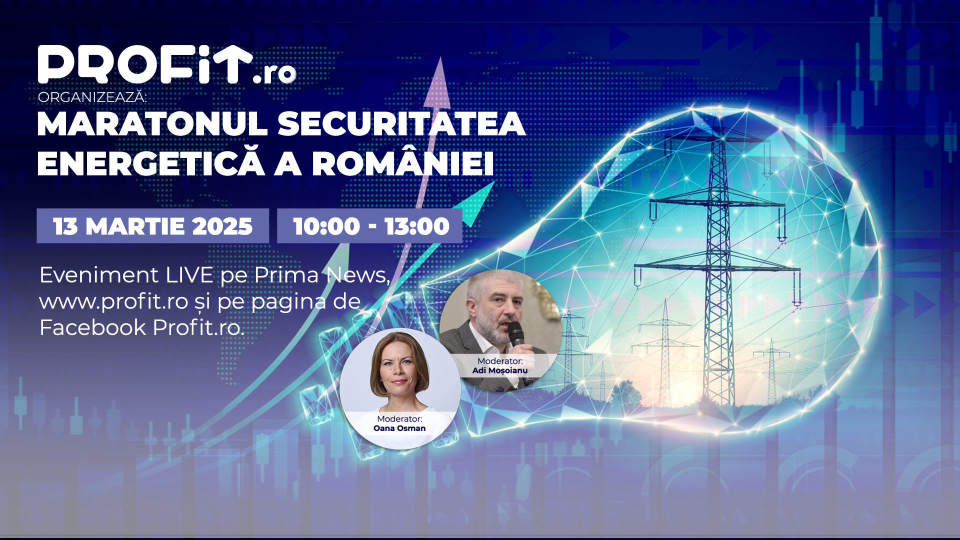 MÂINE la Profit.ro TV –  Maratonul Securitatea Energetică a României. Ce se întâmplă cu investițiile în decarbonare, Situația disponibilității și accesului la resurse de materii prime finite, Soluții de diversificare a surselor de aprovizionare energetică