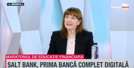 VIDEO Profit.ro TV - Maratonul de Educație Financiară ediția a VI-a. Gabriela Nistor, director executiv Salt Bank, explică măsurile de securitate ale băncii și de ce la telefoanele băncii răspund oameni și nu roboți
