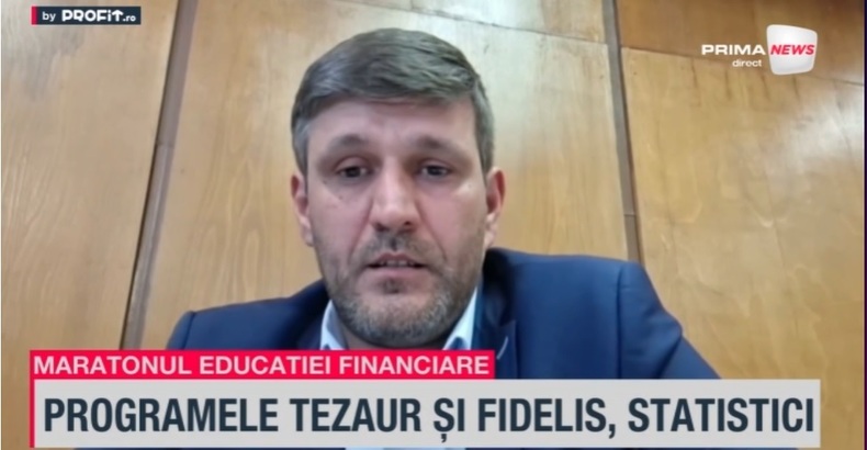 VIDEO Maratonul Profit.ro Educația Financiară Ediția a VII-a. Bogdan Zincă, Șef Serviciu Trezorerie și Datorie Publică Ministerul Finanțelo, anunță: Românii au depășit toate recordurile la investițiile în Tezaur și Fidelis. Suma estimată pe 2025