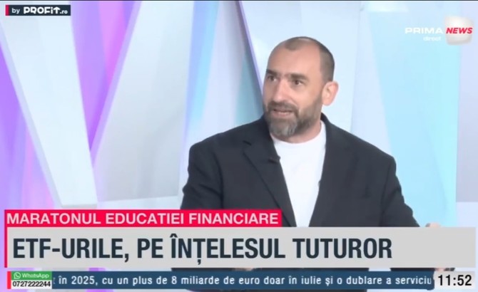VIDEO Maratonul Profit.ro Educația Financiară, ediția a VII-a Robert Anghel, Salt Bank: Lansăm un produs de investiții, de la 5 lei, în fonduri mutuale, acțiuni și ETF. Exchange Traded Funds explicate prin Queen
