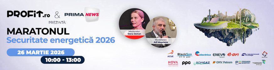 ASTĂZI Ministrul Energiei, președintele ANRE și cei mai mari jucători din domeniu vin la Maratonul Profit.ro ”Securitate energetică 2026” 