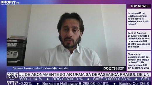 VIDEO PROFIT LIVE Valeriu Filip, partener FGO: Din 2017, am crescut cu aproape 15.000 de firme în fiecare an. Apariția reglementărilor pentru facturarea electronică nu a adus un număr mai mare de utilizatori platformei noastre 