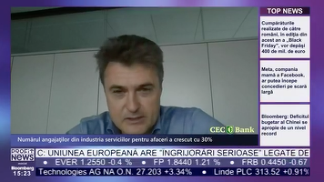 VIDEO PROFIT LIVE Cătălin Iorgulescu, vicepreședinte al ABSL: Nu putem concura în zona costului mediu per angajat cu firmele care au baza stabilită în Asia. Singura șansă pentru România este să aibă o ofertă care nu poate fi egalată
