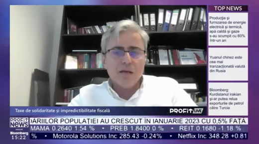 VIDEO PROFIT LIVE Gabriel Biriș, Managing Partner Biriș Goran, despre contribuția de solidaritate: Noi legiferăm pentru o singură companie. Logica evident că se fracturează undeva
