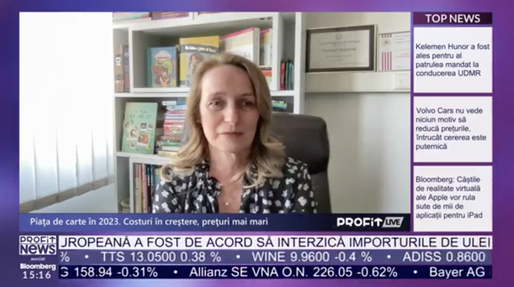 VIDEO PROFIT LIVE Florentina Ion, fondator editura DPH: Există o temere și în rândul nostru, al editurilor. Vom scădea producția de carte cu 50% în acest an