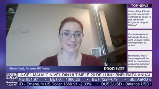 VIDEO PROFIT LIVE Bianca Vuță, Partener HR Design: Cu siguranță se vor schimba multe lucruri în procesul de recrutare. Toată această muncă urmează să fie înlocuită