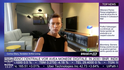 VIDEO PROFIT LIVE Corina Olaru, co-fondator Artful Living: Pentru 2024 ne-am propus să intrăm în 3 orașe mari și analizăm în paralel posibilitățile de extindere în afara țării