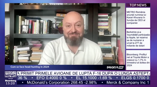 VIDEO PROFIT LIVE Managing Partner Advice: Nu mai este o piață neapărat a angajaților sau a angajatorilor, e cumva un echilibru. Salariul nu este întotdeauna prima întrebare. Cum se face astăzi head-hunting