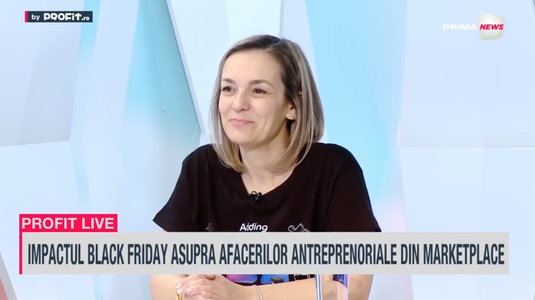 VIDEO Profit.ro TV - Stejara Pircan, Senior Vicepreședinte eMAG, anunță de Black Friday: Ne-am pus un target de 800 milioane lei vânzări pentru ziua de astăzi. Oamenii sunt pregătiți. Promoție specială 