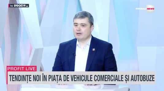 VIDEO Profit.ro TV - Răzvan Szilaghi, Deputy CEO AIC Trucks: O tendință generală în piață este de a reduce consumul. Foarte multă tehnologie care vine inclusiv în zona de camioane grele, subiectul electrificării e tot mai prezent