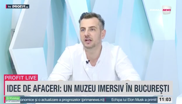 VIDEO Profit.ro TV - Fondatorii MINA, primul muzeu de artă imersivă din România: Avem mai multe discuții deschise pentru extindere în Europa de Est. Vrem să extindem și Mina Pop-Up în mai multe orașe din țară