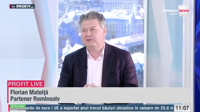 VIDEO Profit.ro TV - Florian Mateiță, Partener RomInsolv: Din punct de vedere tehnic, probabil că 70% din economia țării este în insolvență. Dacă cineva are o sincopă, totul se propagă. Asta este drama economiei românești
