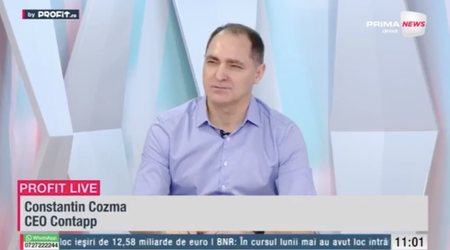 VIDEO Profit.ro TV - Constantin Cozma, CEO Contapp: Sunt riscuri mari să crească TVA. Sper să nu se umble și la contribuțiile sociale. O să vedem prin iulie-august dacă avem creștere economică sau suntem în recesiune
