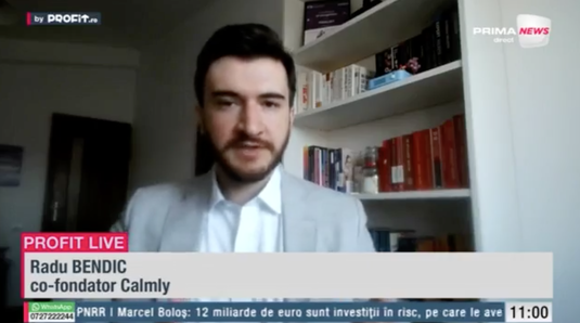 VIDEO Profit.ro TV - Radu Bendic, co-fondator Calmly: Peste 2 ani vom începe să plănuim să ne extindem în Europa Centrală. Suntem deschiși la o rundă de finanțare