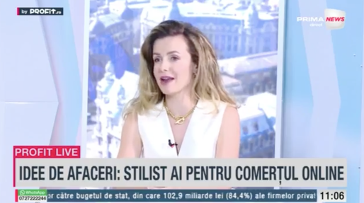 VIDEO Profit.ro Live TV - Andreea Chirilă, co-fondatoare Runa AI Stylist: Suntem în desfășurarea unei runde de pre-seed, de 500.000 euro. Vrem ca în 1 an să avem cel puțin 150 clienți lansați și 50.000 euro venituri lunare
