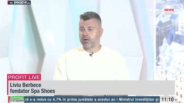 VIDEO Profit.ro Live TV – Liviu Berbece, fondator Spa Shoes: Finanțarea până acum a fost personală, de la a-mi vinde mașina, iar acum vând apartamentul ca să finanțez business-ul. În 2026 cu siguranță o să apară prima franciză în afara țării