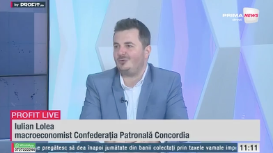 VIDEO Profit.ro Live TV – Iulian Lolea, macroeconomist Confederația Patronală Concordia: De ce să stricăm ceva ce merge? Cota unică funcționează, taxele heirupiste nu rezolvă deficitul
