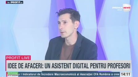 VIDEO Profit.ro Live TV – Cristian Irimia, fondator ClassMap: Există un anumit grad de reticență în abordarea AI-ului în școli. Ne dorim să mergem către investitori