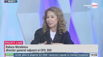 VIDEO Cea mai nouă bancă de investiții și dezvoltare din România - Cum funcționează. Profit.ro Live TV – Raluca Nicolescu, director general adjunct BID: Costul de finanțare va fi mai mic
