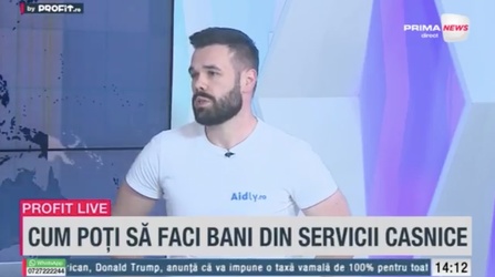 VIDEO "Vindem timp". Alexandru Stanciu, co-fondator Aidly: Suntem în căutare de investiții - Profit.ro Live TV