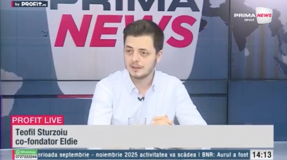 VIDEO Target Franța. Flavian Dumitrache, co-fondator Eldie: Până acum am construit pe baza unui grant Johnson & Johnson de 10.000 euro. Ne vom îndrepta și către o rundă de finanțare. Dorim să ne extindem în afară - Profit.ro Live TV