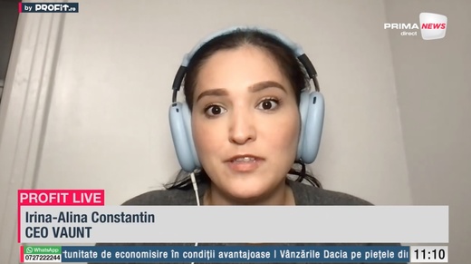 VIDEO Firmă românească se duce la Miami. Irina-Alina Constantin, CEO Vaunt: Avem tranzacții de aproape 860 milioane euro, valoare totală a asset-urilor peste 2 miliarde euro. Ne extindem în New York și Miami - Profit.ro Live TV 