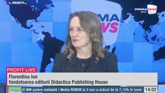 VIDEO Cărți la preț mic. Florentina Ion, fondatoarea Didactica Publishing House: Avem o cifră de afaceri mai mare, însă nu reprezintă o vânzare mai bună. Suntem încă pe ultimul loc în Europa la consumul de carte - Profit.ro Live TV