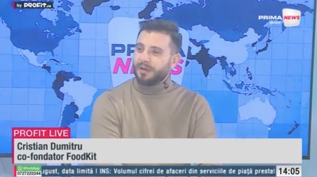 VIDEO Produse fără sare și zahăr adăugat. Cristian Dumitru, co-fondator FoodKit: Deși piața se contractează, noi totuși suntem pe un trend ascendent. Vom începe cu forțe bune 2026 - Profit.ro Live TV
