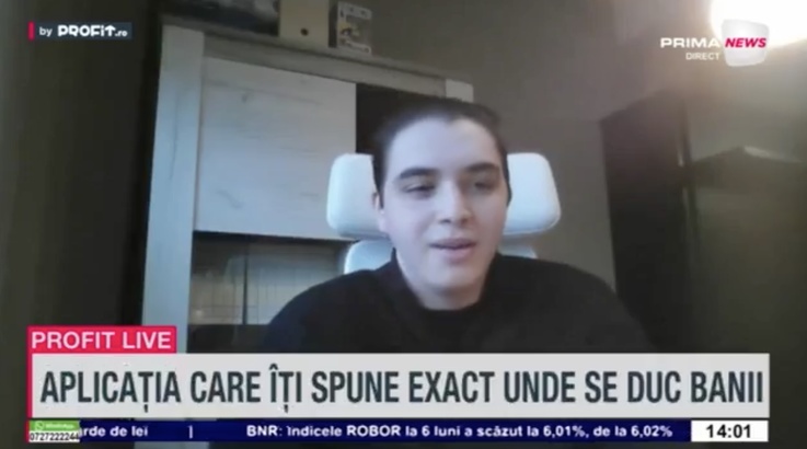 VIDEO Aplicație AI pentru gestionarea veniturilor. Andrei Căpriță, fondator Voice Budgeting: Lansarea publică va avea loc într-o lună, vrem să integrăm soluția cu băncile  - Profit.ro Live TV
