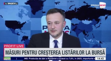 VIDEO Iluzia câștigurilor rapide promovate pe rețelele sociale. Derivate la bursă până la finalul anului. Gabriel-Ioan Avrămescu, Prim-vicepreședinte ASF: Contrapartea Centrală va trebui să și producă, nu doar să cheltuiască - Profit.ro Live TV
