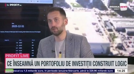 VIDEO Să rămâi pe margine este o greșeală fundamentală. Alexandru Chirilă, CEO Profit Point: Recomand investitorilor să renunțe la obsesia pentru stock picking și să folosească ETF-uri – Profit.ro Live TV Pastila Financiară