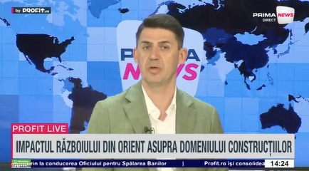 VIDEO Industriile care primesc cel mai mare șoc. Cătălin Chimir, managing director Senaria: Toate proiectele sunt afectate. E foarte important ca în acest moment să poți să ai predictibilitate și cashflow pentru proiect – Profit.ro Live TV