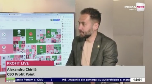 VIDEO Încă trăim sub același regim de incertitudine. Alexandru Chirilă, CEO Profit Point: Există posibilitatea în sesiunile următoare să avem o mișcare corectivă pe S&P - Profit.ro Live TV Pastila Financiară
