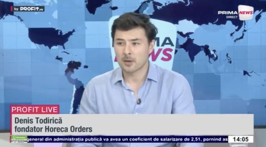 VIDEO Platformǎ care digitalizează relația dintre restaurante și furnizori, având printre clienți 5 to go, City Grill și Stadio. Denis Todirică, fondator Horeca Orders: În România avem doar 7,5% acoperire, vrem să ajungem cât mai repede la 30%. Ne gândim 