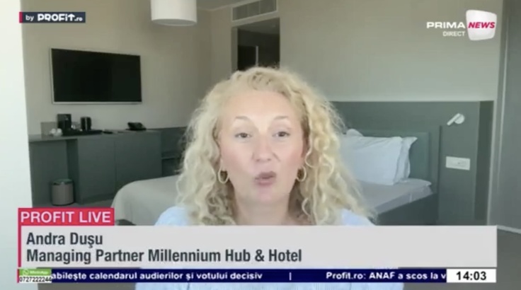 VIDEO Nou hotel în Constanța, într-un monument istoric. Andra Dușu, Managing Partner Millennium Hub & Hotel: Lucrăm cu o echipă de arhitecți din Austria - Profit.ro Live TV 