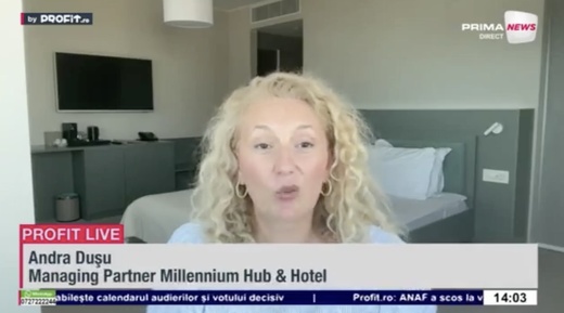 VIDEO Nou hotel în Constanța, într-un monument istoric. Andra Dușu, Managing Partner Millennium Hub & Hotel: Lucrăm cu o echipă de arhitecți din Austria - Profit.ro Live TV 